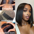 5X5 HD Lace Closure Wig Straight Bob Wig Lace Front Human Hair Wigs Pre Cut Lace Wig Short Human Hair Wig Ready to Wear