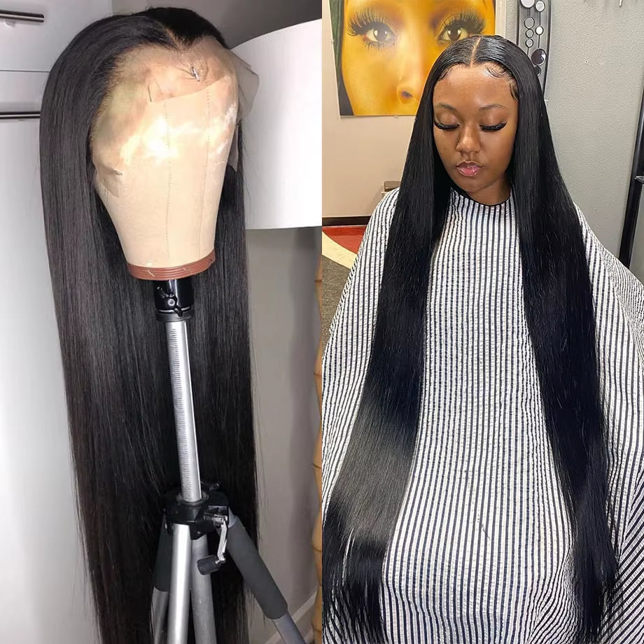 40 42 Inch Straight Lace Front Wigs Human Hair 360 Full Lace Wigs for Women Brazilian Pre Plucked 13X4 13X6 Hd Lace Frontal Wig