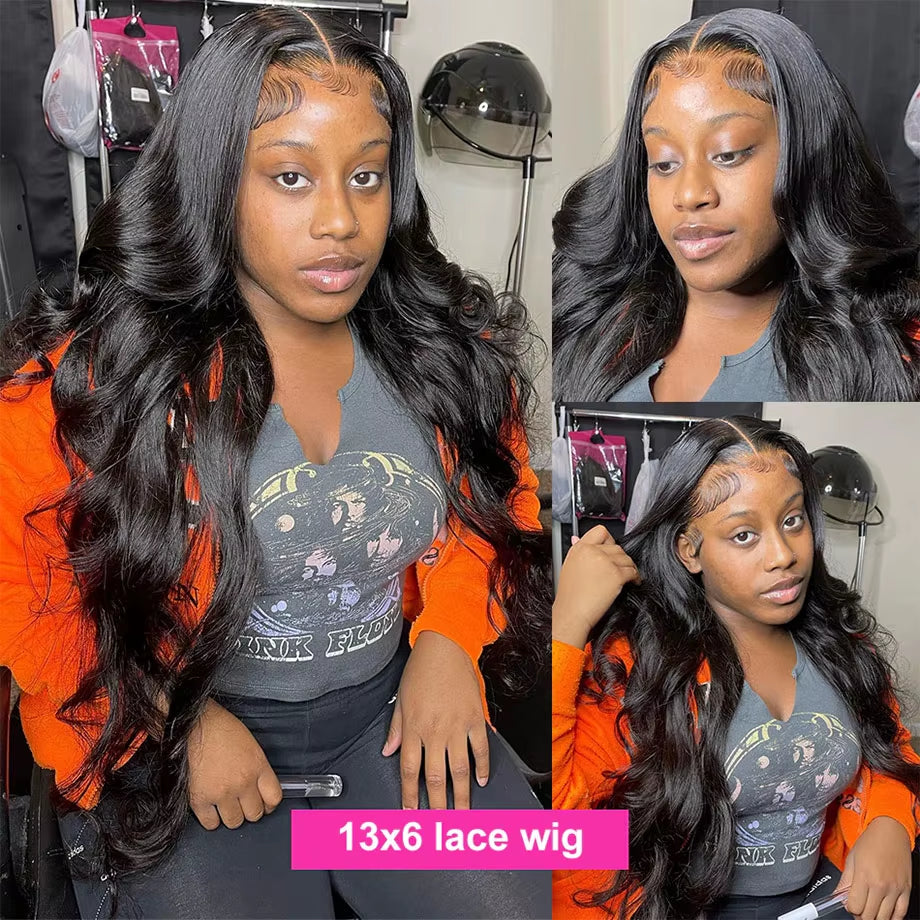 HD Lace Wig 13X6 Human Hair Body Wave HD Transparent Lace Frontal Wigs 30 40Inch Loose Wave Lace Front Wig Brazilian Hair Wigs