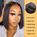 5X5 HD Lace Closure Wig Straight Bob Wig Lace Front Human Hair Wigs Pre Cut Lace Wig Short Human Hair Wig Ready to Wear