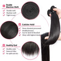 30 32 34 36 38 40 Inch Silky Straight Brazilian Hair Weave Bundles 100% Human Hair Bundles Natural Color Long Hair Weaves