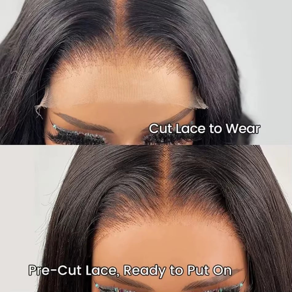 5X5 HD Lace Closure Wig Straight Bob Wig Lace Front Human Hair Wigs Pre Cut Lace Wig Short Human Hair Wig Ready to Wear