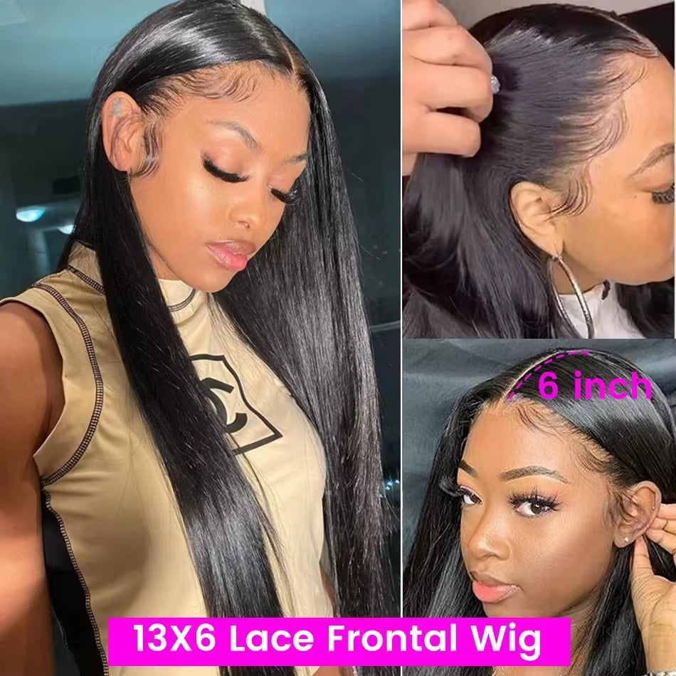 40 42 Inch Straight Lace Front Wigs Human Hair 360 Full Lace Wigs for Women Brazilian Pre Plucked 13X4 13X6 Hd Lace Frontal Wig