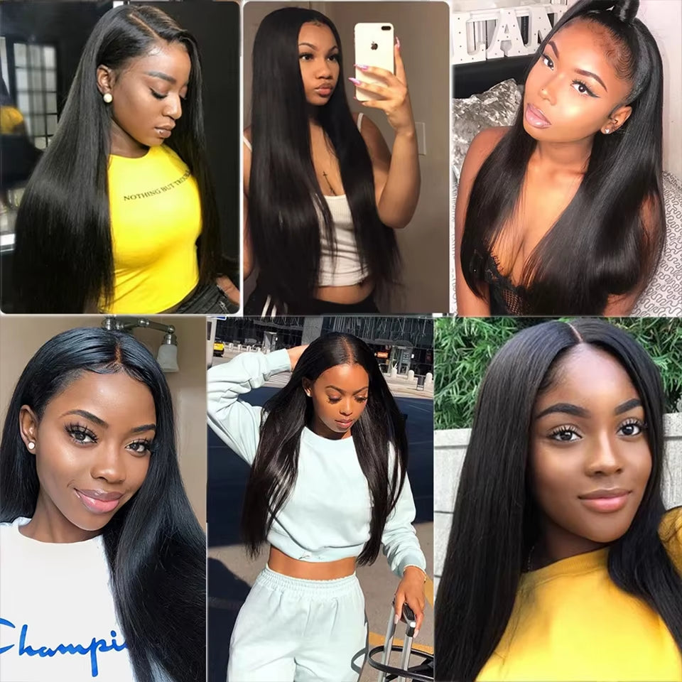 Malaysian Straight Hair Bundles 1/3/4 Pcs 100% Unprocessed Raw Human Hair Straight Bundles Human Hair Extensions for Black Women