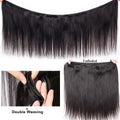 Brazilian 30 Inch Raw Virgin Unprocessed 100% Human Hair Extensions Bone Straight 1 3 4 Bundles Deal Double Weft for Women 100G