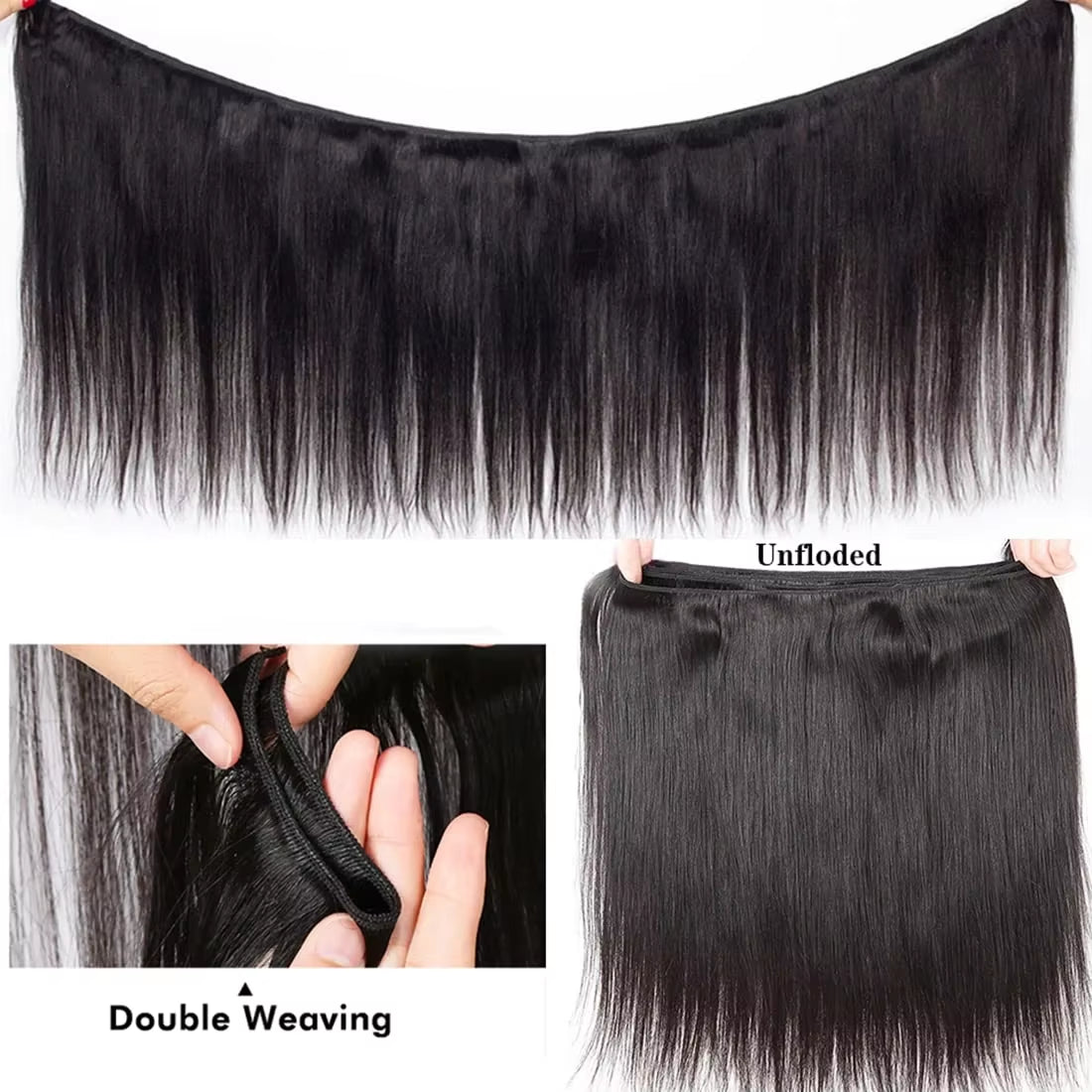 Wholesale Brazilian Hair Weave Human Hair Bundles 30 34 Inch Bone Straight 100% Raw Virgin Human Hair Extension 3 4 Bundles Weft