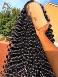 High Density Loose Deep Wave 13X6 Lace Front Human Hair Wigs 30 40 Inch Brazilian Curly Water Wave HD Lace Frontal Wig for Women
