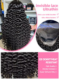 High Density Loose Deep Wave 13X6 Lace Front Human Hair Wigs 30 40 Inch Brazilian Curly Water Wave HD Lace Frontal Wig for Women