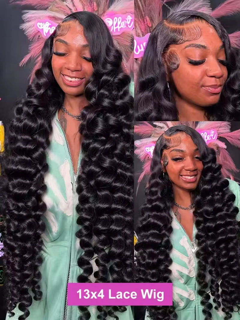 Loose Wave 13X6 HD Lace Frontal Wigs Loose Waves Wig Human Hair Brazilian Loose Deep Wave Curly Wigs Human Hair for Women