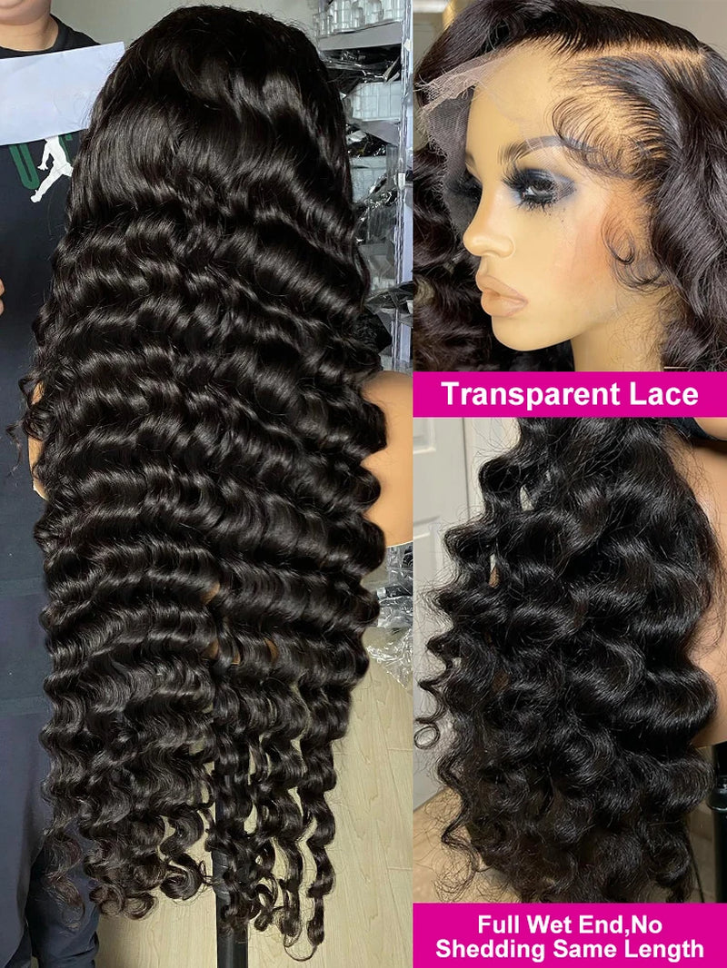 Loose Wave 13X6 HD Lace Frontal Wigs Loose Waves Wig Human Hair Brazilian Loose Deep Wave Curly Wigs Human Hair for Women